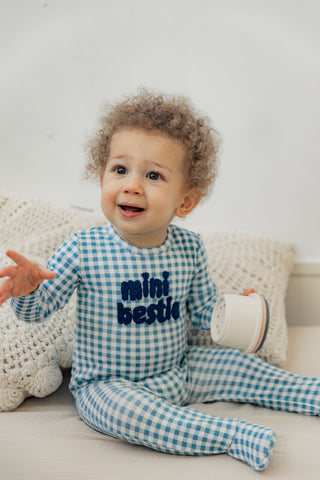 Checkered Mini Bestie Onesie TheHushShop.com