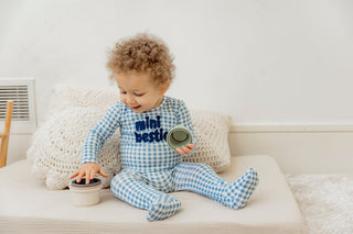 Checkered Mini Bestie Onesie TheHushShop.com