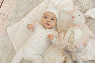 Flower and Dot Print Blanket
