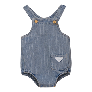 Stripe Denim Romper