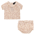 Crinkle Woven Flower Print 2Pc Set - By Baano