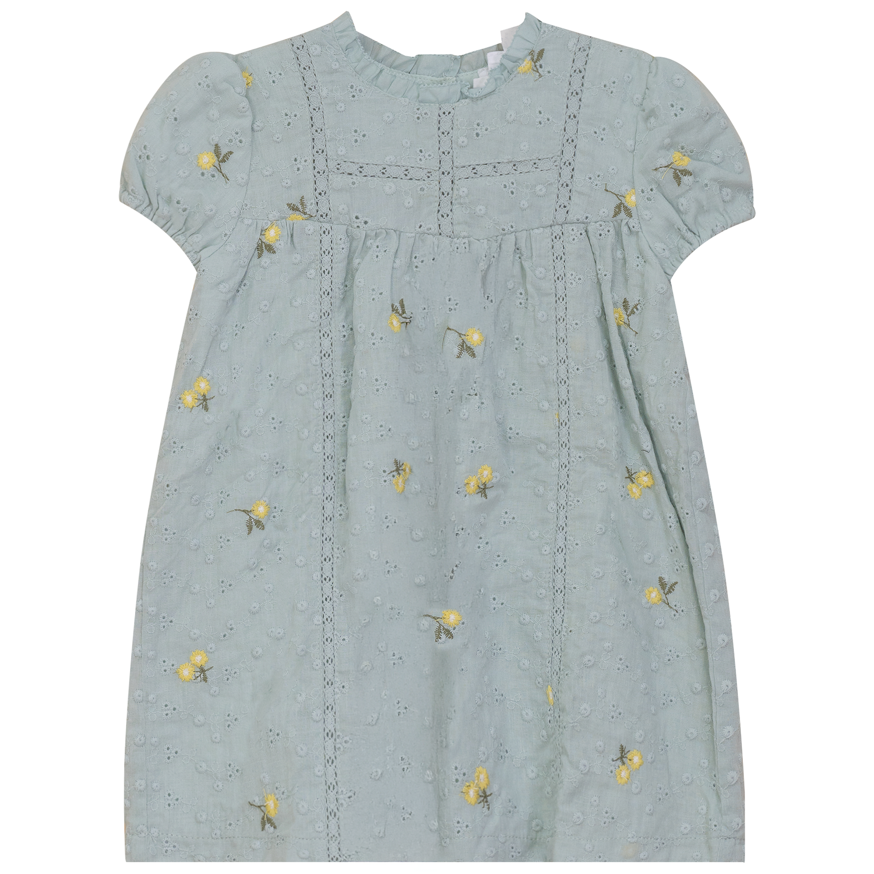 Lace Trim Flower Print Dress - By Baano