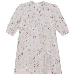 Lace Trim Flower Print Dress