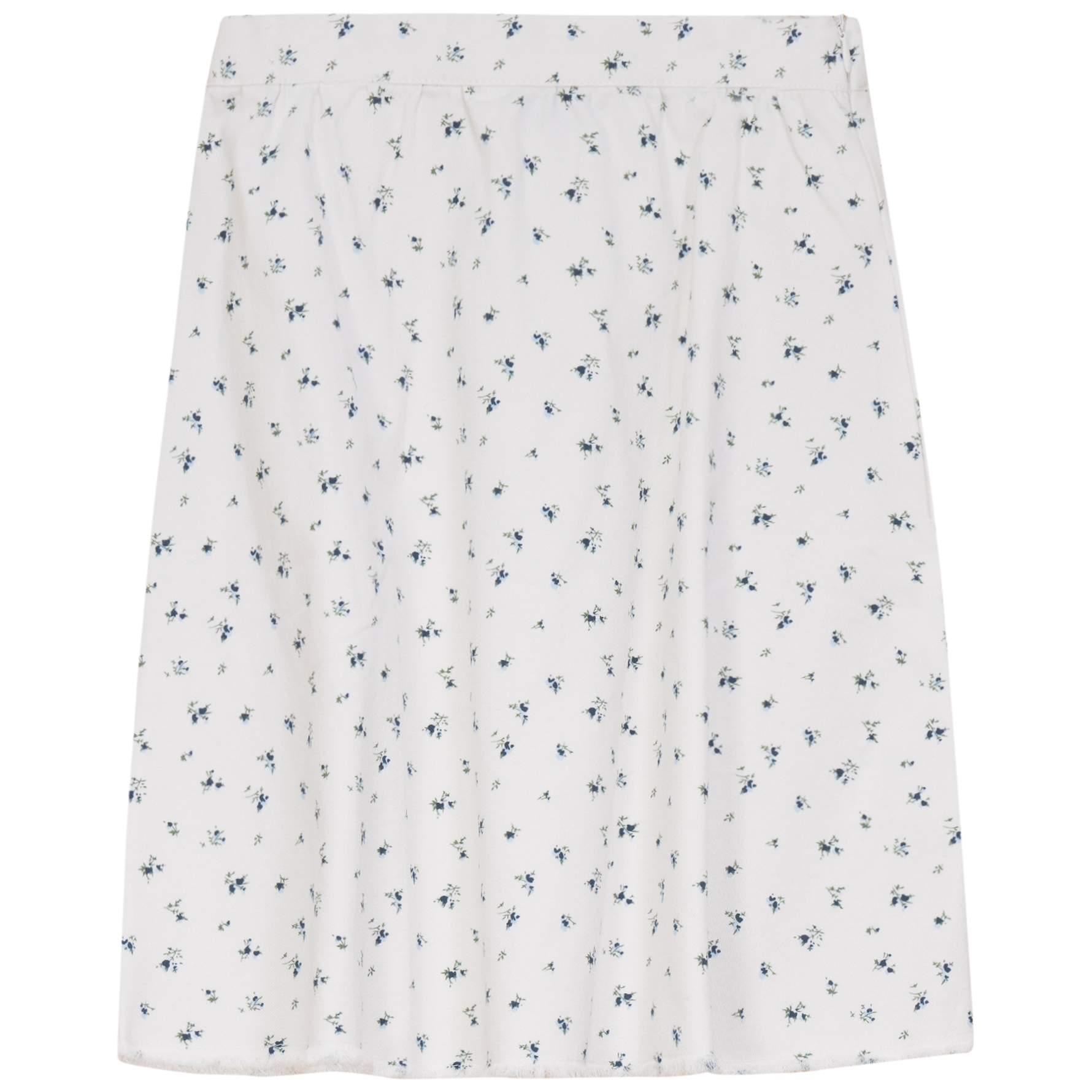 Floral Printed Denim Skirt - By Baano