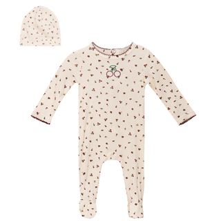Cherry Print Onesie with Hat TheHushShop.com