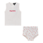Off White/Red