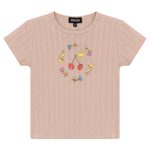 Pointelle Ribbed T-Shirt - By Baano