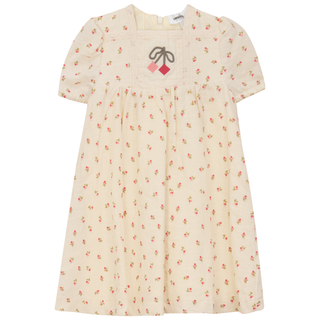 Cherry Printed Linen Dress