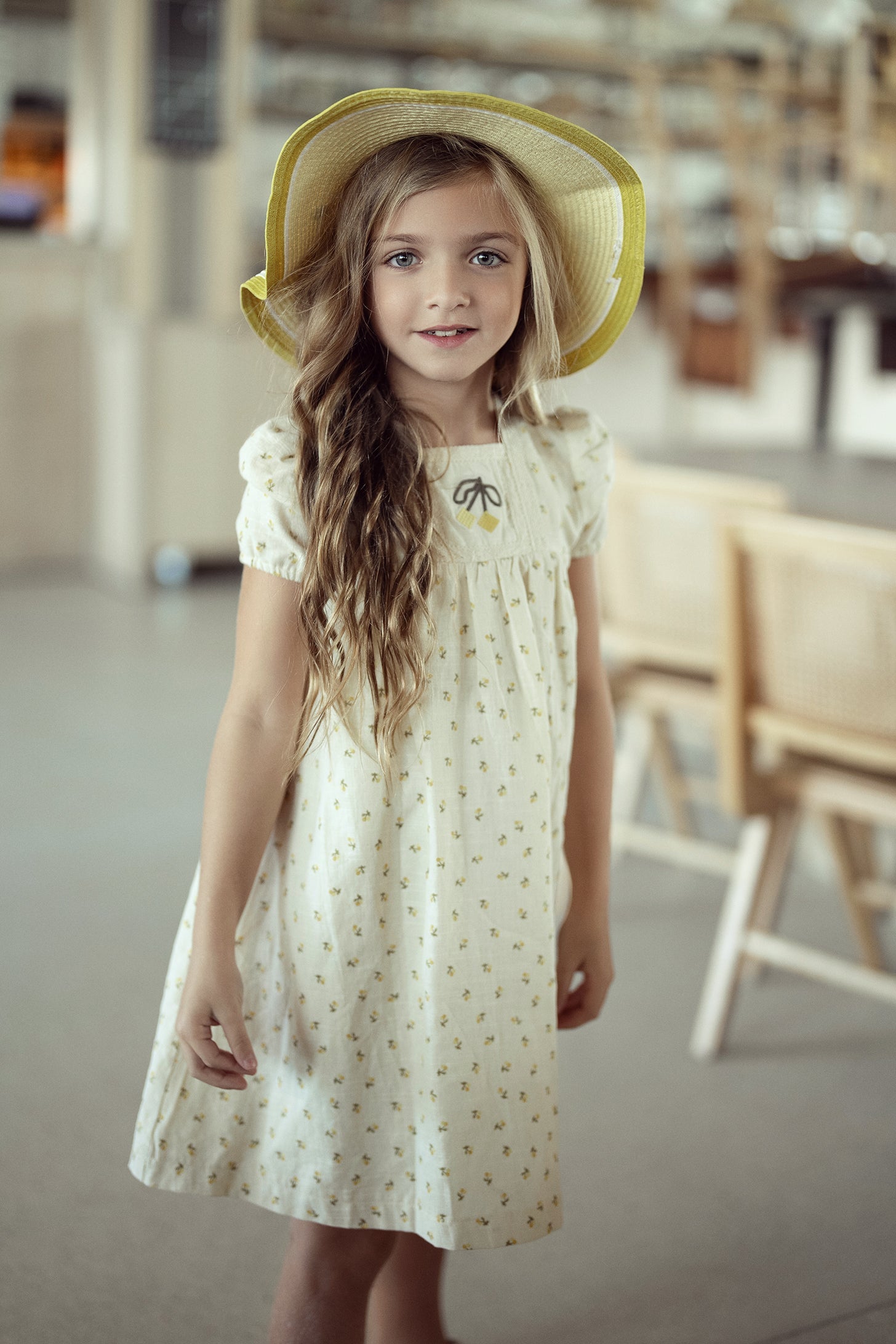 Cherry Printed Linen Dress - By Baano