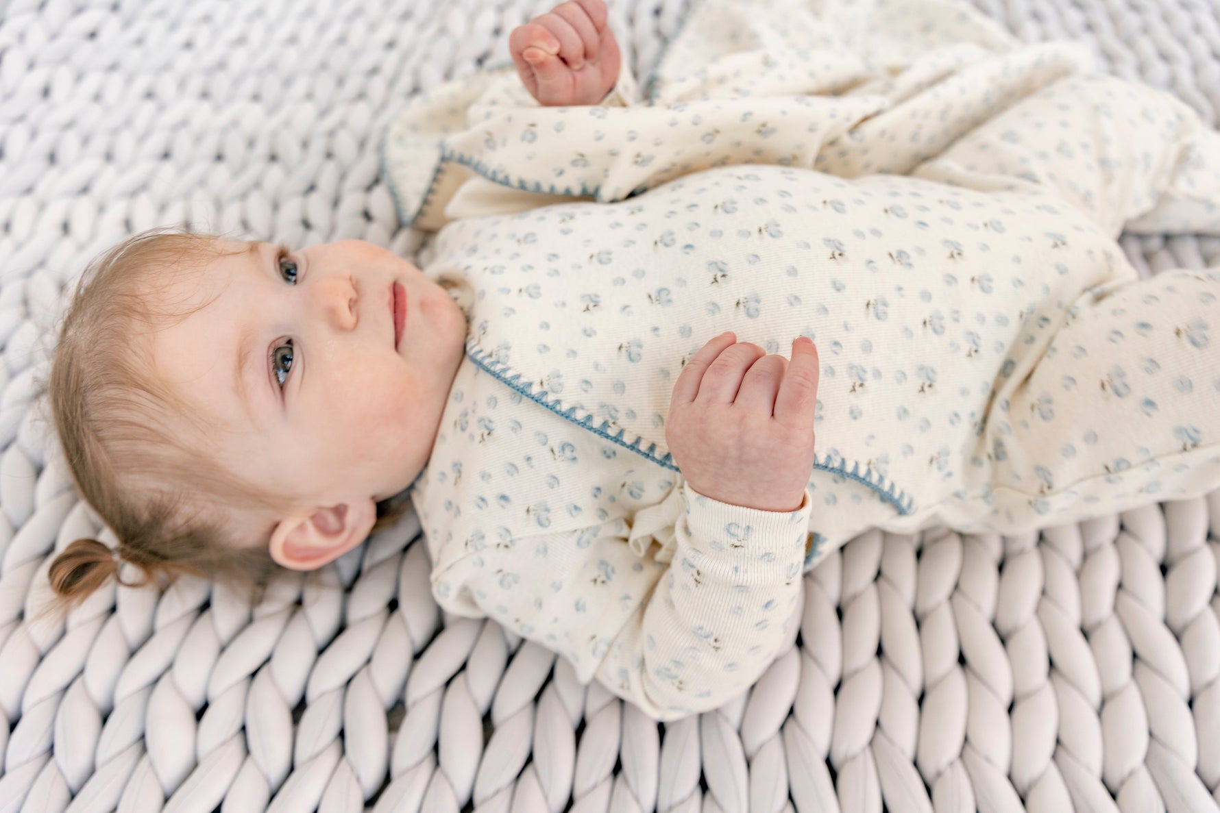 Ribbed Printed Blanket - By Baano