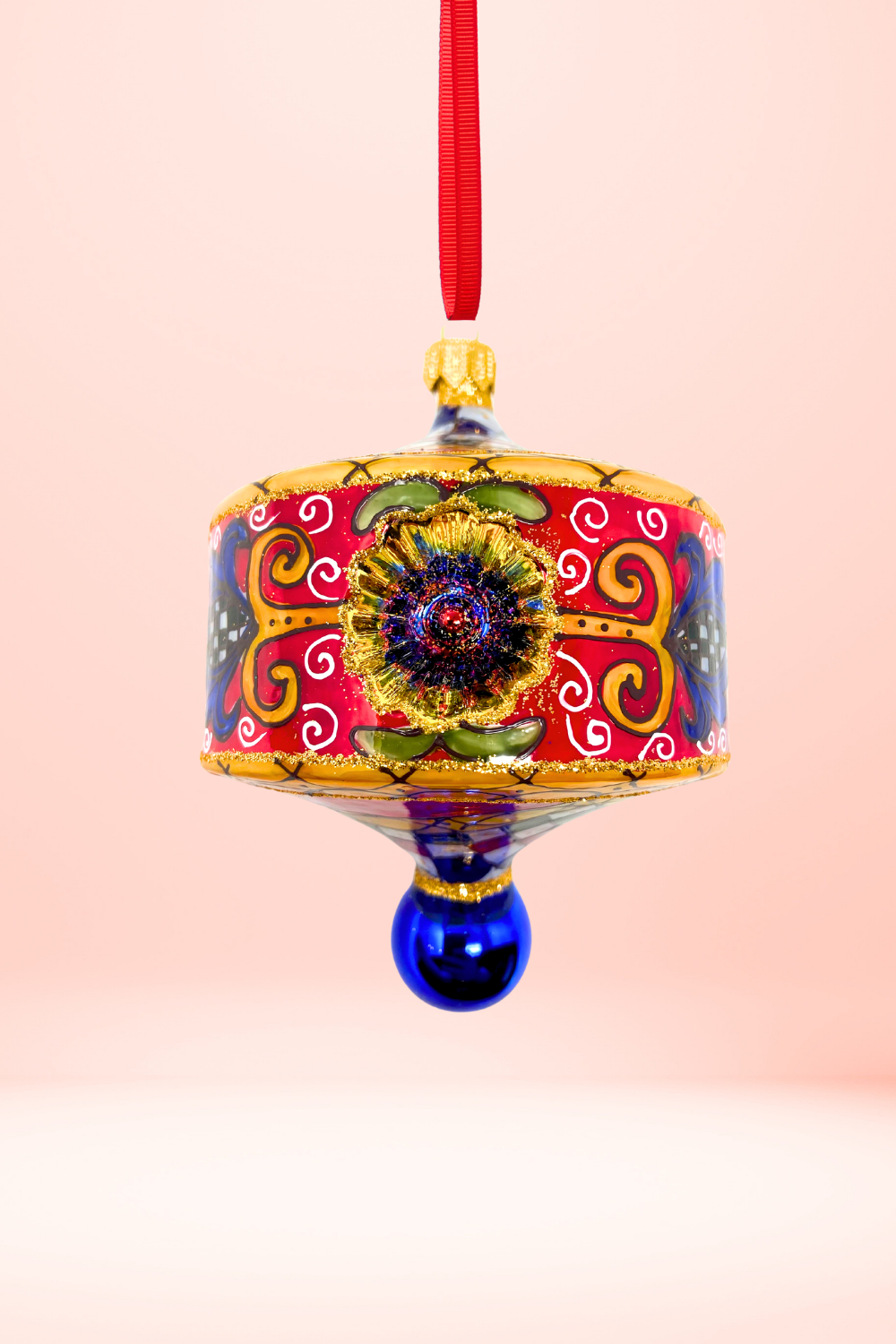 Scacchiera Lantern Glass Christmas Ornament