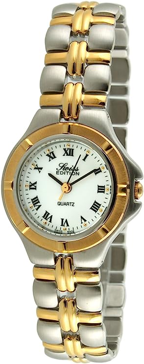 Swiss Edition Women's Bracelet Watch- Sport Bezel-Two-Tone Gold Plated Peugeot Watches