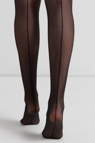 Fantasy Stockings Conte Sense - Silicone Lace Top with Back Seam Imitation - By Baano