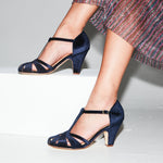 Sergi Velvet T-Strap Heels