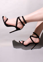 Sherri High Heeled Faux Suede Sandals