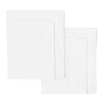 600 Thread Count Framed Sateen Embroidered Cotton Euro Sham Pair