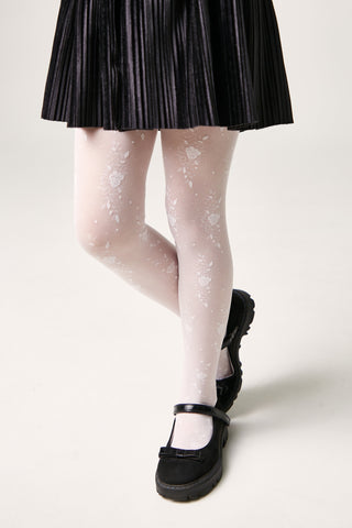 Conte Tights for girls Sofia 20 Den - Floral Pattern - By Baano