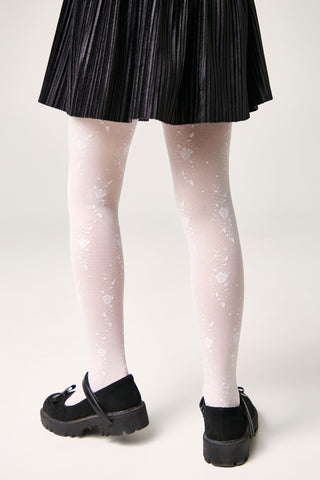 Conte Tights for girls Sofia 20 Den - Floral Pattern - By Baano
