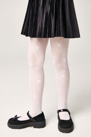 Conte Tights for girls Sofia 20 Den - Floral Pattern - By Baano