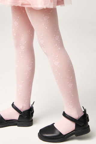 Conte Tights for girls Sofia 20 Den - Floral Pattern - By Baano