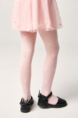 Conte Tights for girls Sofia 20 Den - Floral Pattern - By Baano