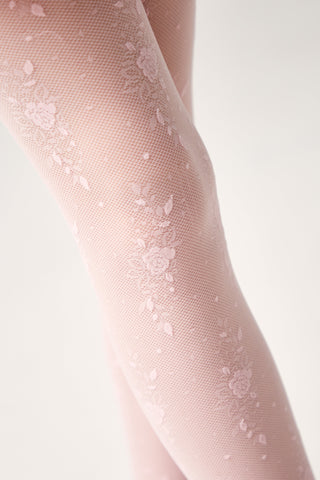 Conte Tights for girls Sofia 20 Den - Floral Pattern - By Baano