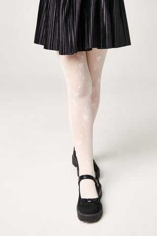 Conte Tights for girls Sofia 20 Den - Floral Pattern - By Baano