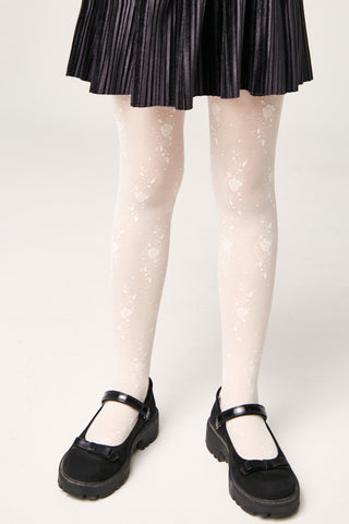 Conte Tights for girls Sofia 20 Den - Floral Pattern - By Baano