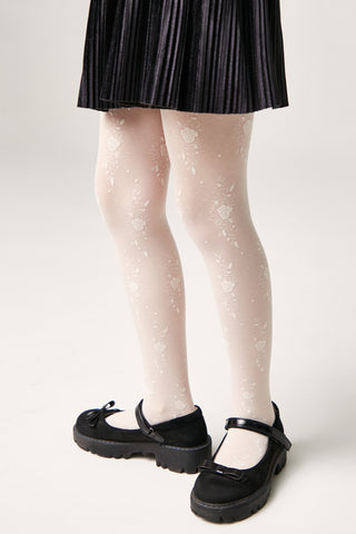 Conte Tights for girls Sofia 20 Den - Floral Pattern - By Baano