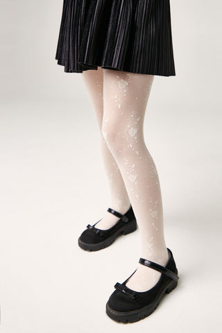 Conte Tights for girls Sofia 20 Den - Floral Pattern - By Baano