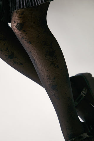 Conte Tights for girls Sofia 20 Den - Floral Pattern - By Baano