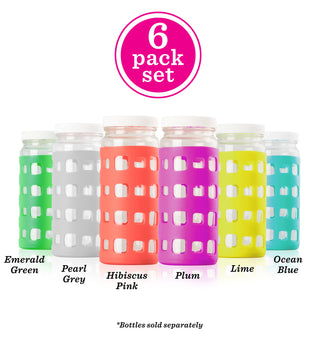 Geometric Cube Silicone Bottle Sleeves Set, for 16oz Bottles