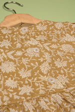 Embroidered fabric V shape Yoke Dress - By Baano