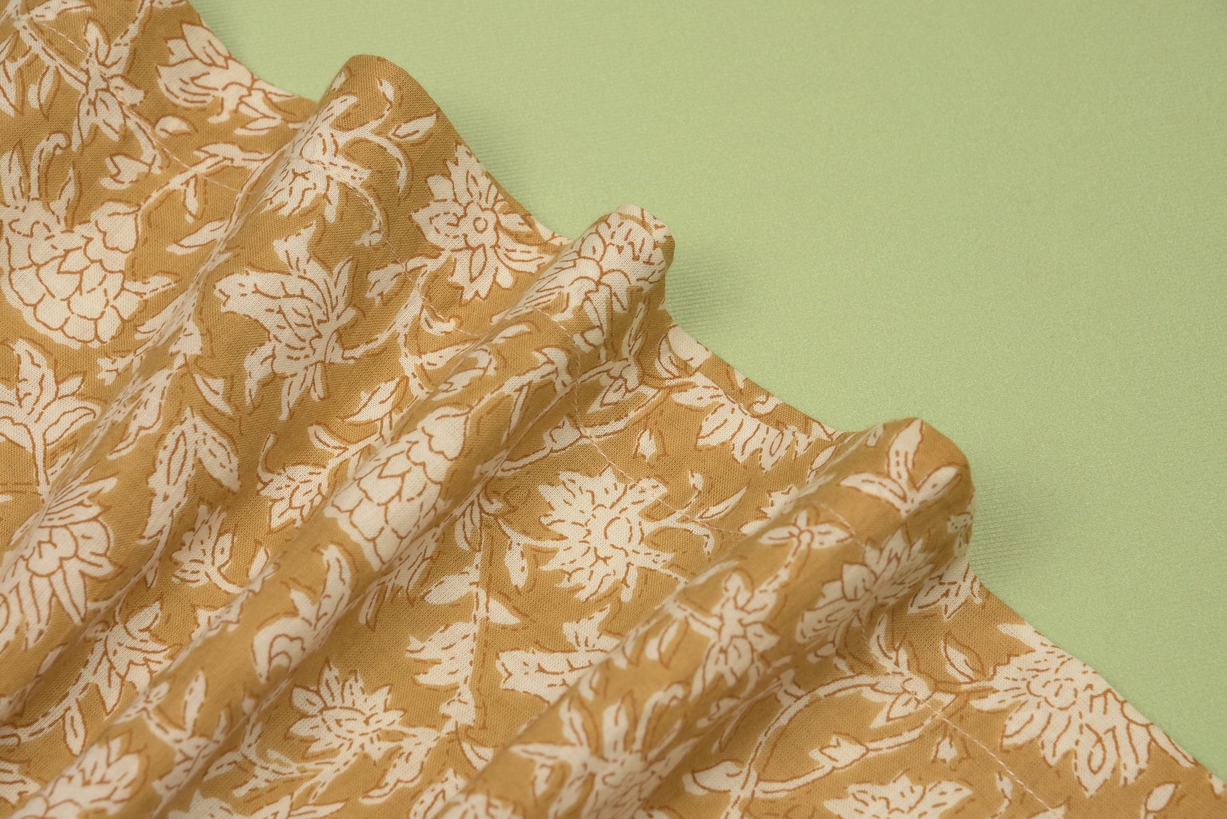 Embroidered fabric V shape Yoke Dress - By Baano