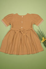 Embroidered yoke with Puff Sleeves - By Baano