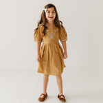 Embroidered yoke with Puff Sleeves - By Baano