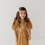 Embroidered yoke with Puff Sleeves - By Baano