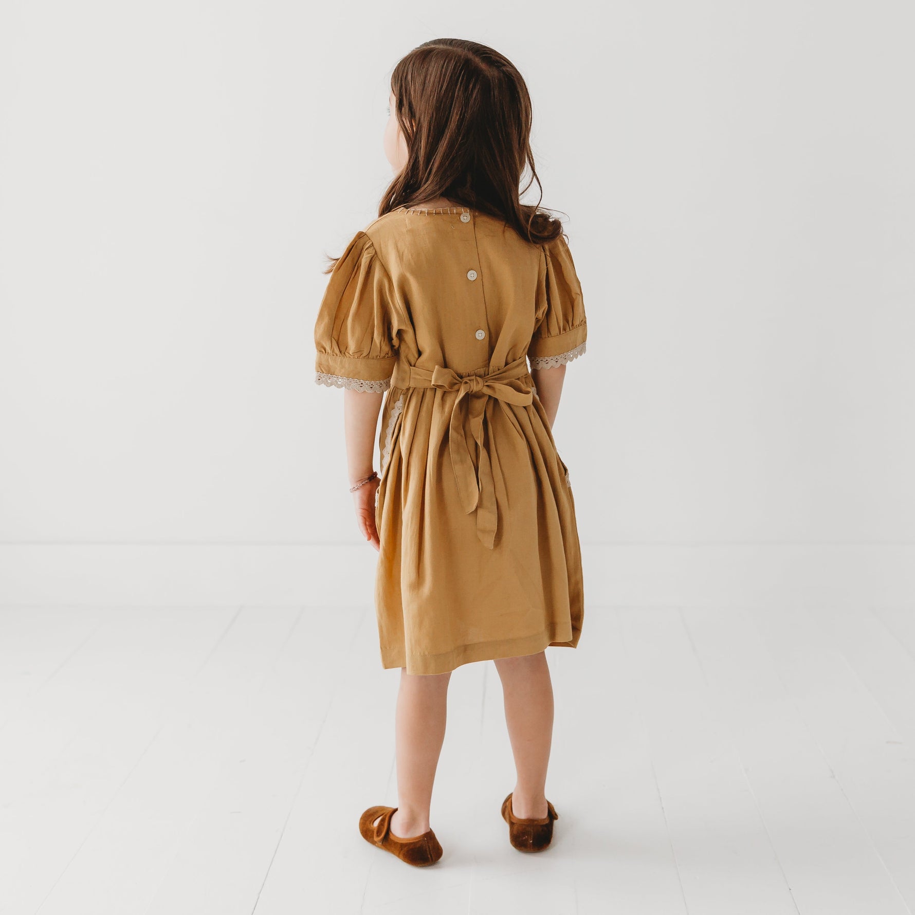 Embroidered yoke with Puff Sleeves - By Baano