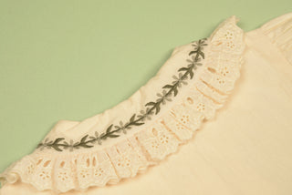 Green Gingham Pinafore Dress and Blouse Set