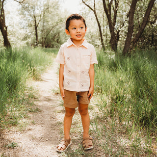 Embroidered Schiffli Boys Shirt and Pant Set