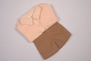 Embroidered Schiffli Boys Shirt and Pant Set
