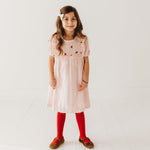 Strawberry Embroidered Dress in Pale Pink - By Baano