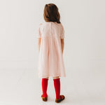 Strawberry Embroidered Dress in Pale Pink - By Baano