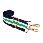 White Ripstop HydroBag® with White, Green, Navy Striped Strap