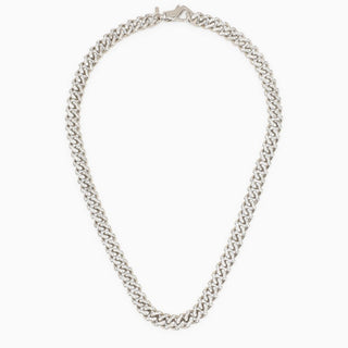 925 Silver Chain Necklace With Crystals - By Baano