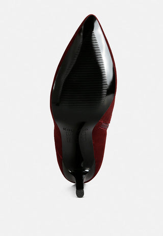 Sulfur Suede Leather Stiletto Ankle Boot