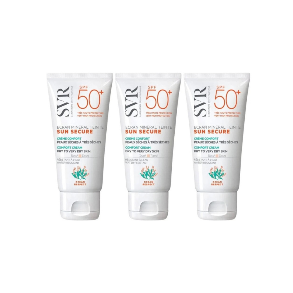SVR Sunsecure Ecran Tinted Spf50+ Sunscreen 60 gr 3 Pack Chivela