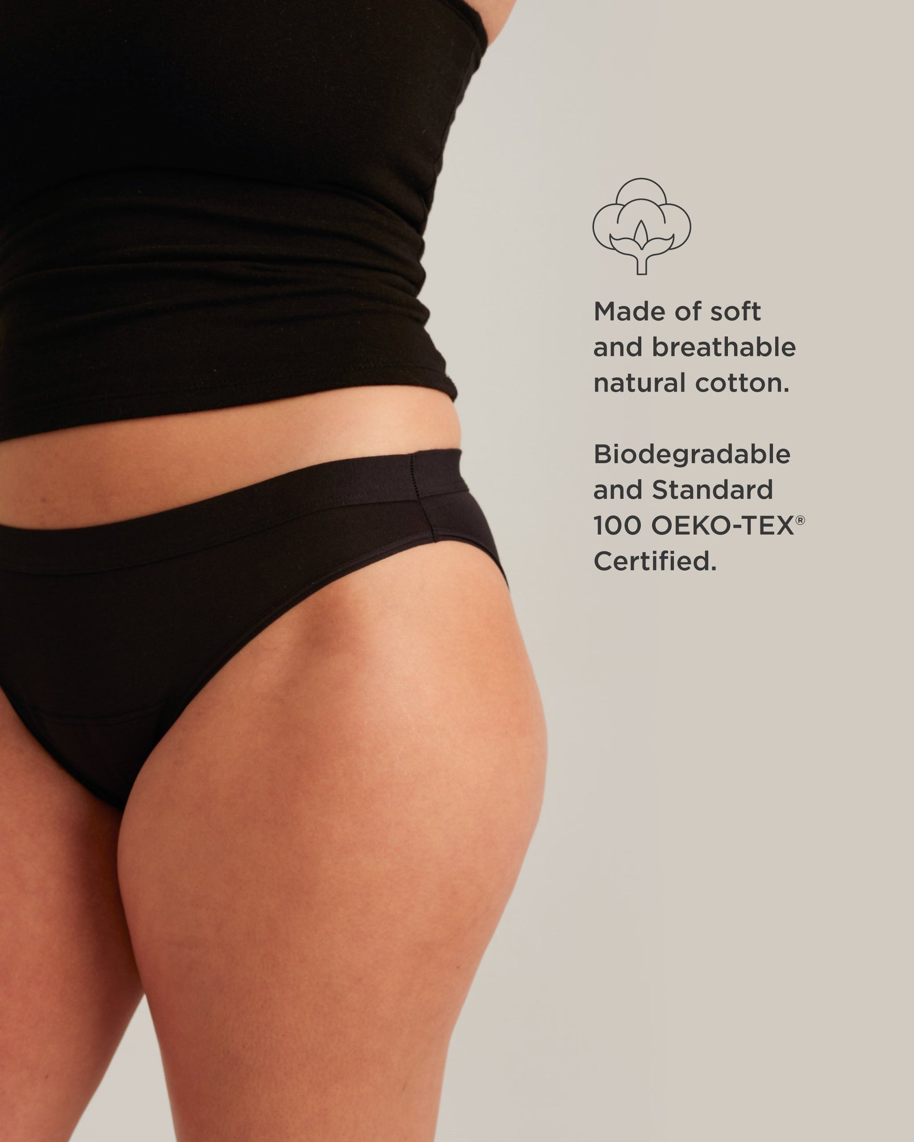 Leakproof Cotton Bikini Saalt