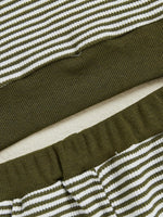 Baby Toddler Boys 2Pcs Long Sleeve Embroidery Duck Top with Striped Pants Infant Clothes Set