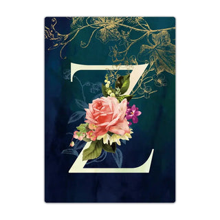 Passport Holder Travel Wallet Leather Passport Cover Cards Travel Wallet Document Organizer Case Flower Letter Name Pattern